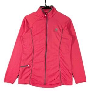 Ping Womens Medium Pink Full Zip Golf Jacket Woodland Logo Athletic